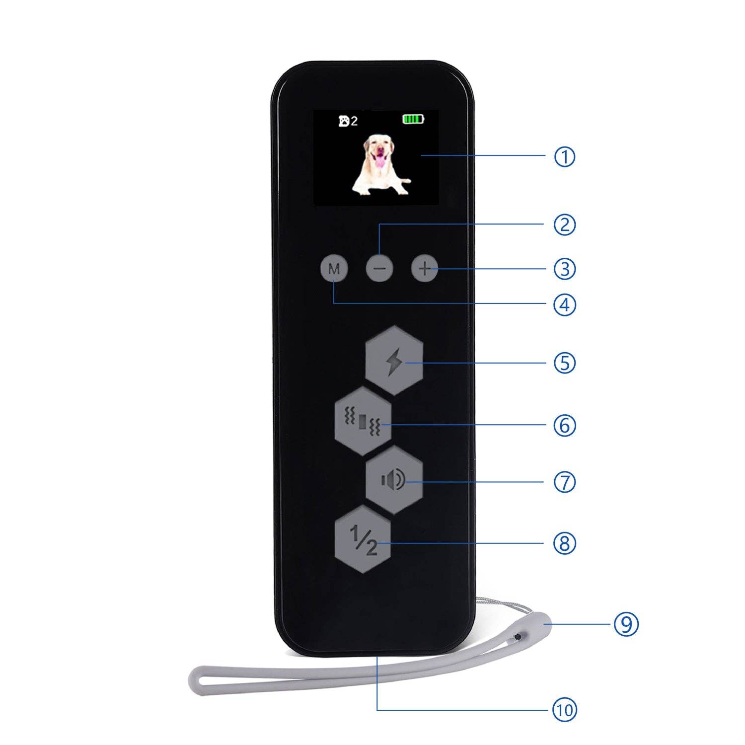 Pet Life - Vendita all'ingrosso Collare - Cani - Pet Life® Howless LED, collare per cani da 1 a 2, con portata di 1.200 piedi, 7 livelli di vibrazione e addestramento acustico, nero6