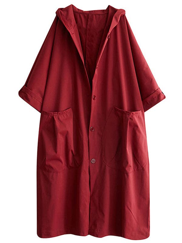 StyleGalX - Wholesale Trench Coat - Women's - Original Solid Hooded Trench Coats8