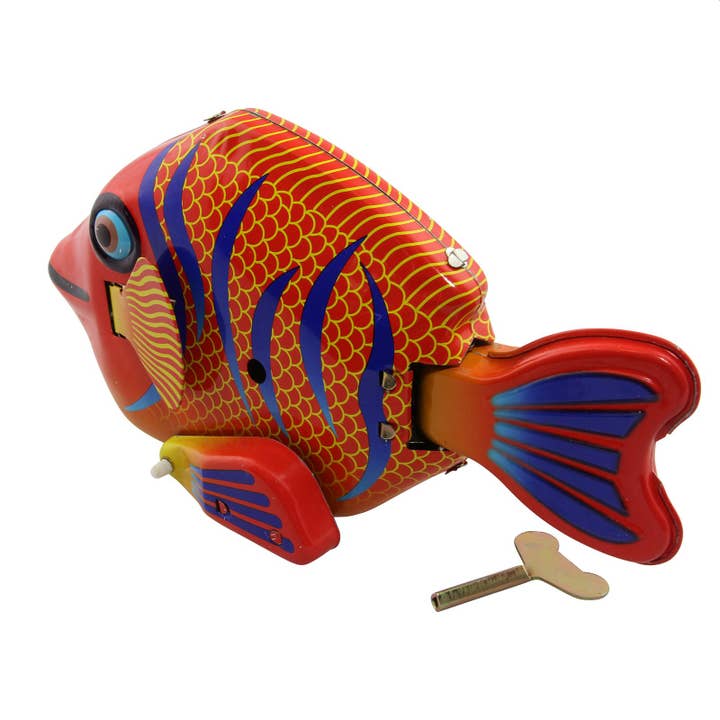 Tribal Trade GmbH – Engroshandel Pyntefigur – Bliklegetøj Farverig Fisk Happy Fish Blikfisk