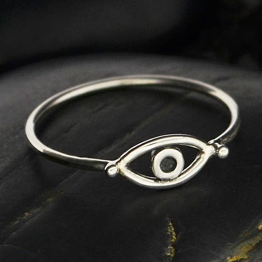 Sterling zilveren boze oogring - All Seeing Eye Ring voor wholesale door Nina Designs