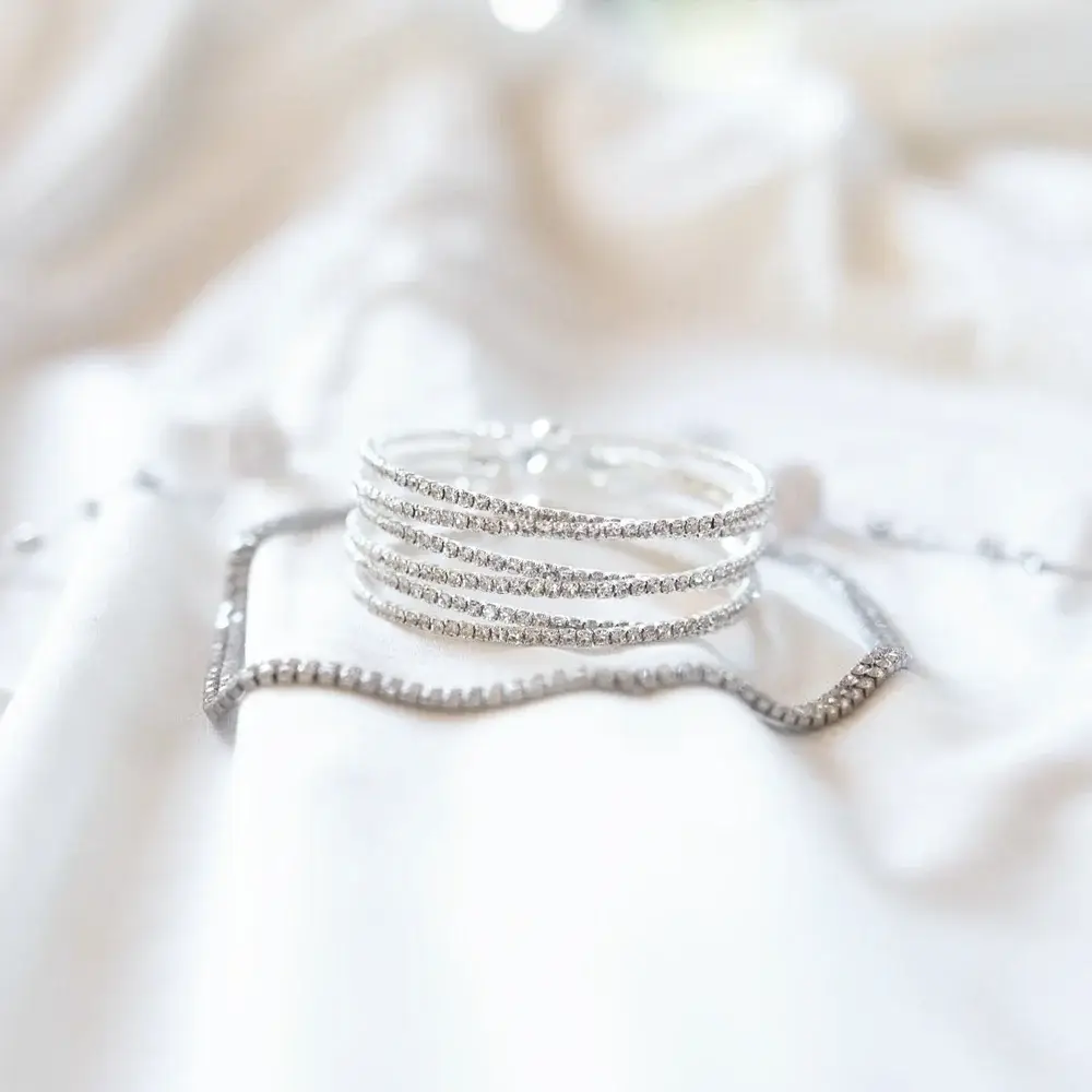 Aqua Essence Co - Wholesale Jewelry Set - Elise Bridal Set | Handcrafted Silver Wedding Jewelry3