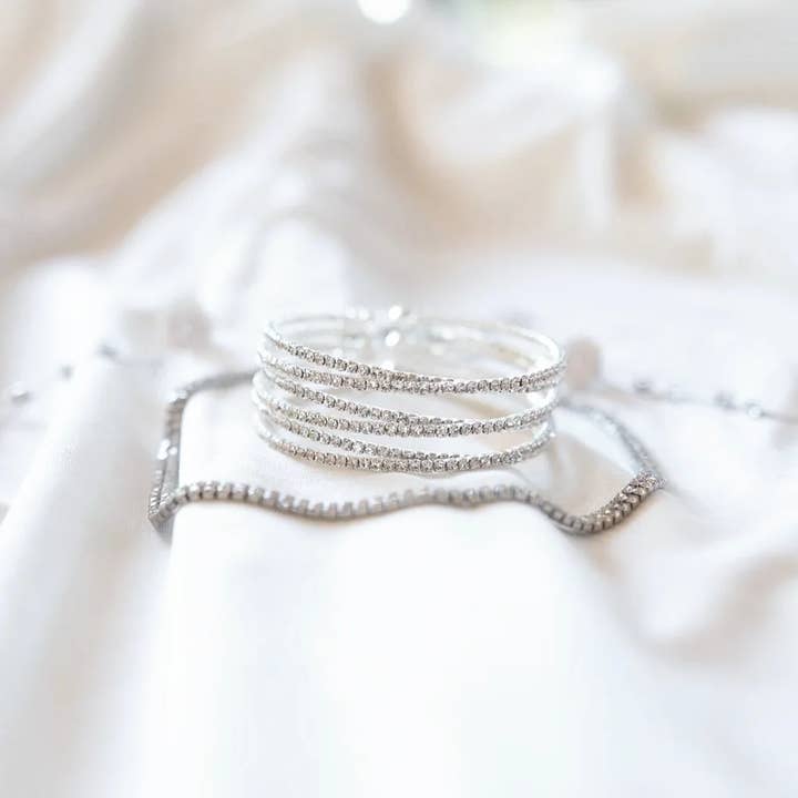 Aqua Essence Co - Wholesale Jewelry Set - Elise Bridal Set | Handcrafted Silver Wedding Jewelry3