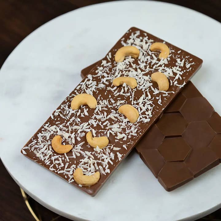 Cashews and Coconut Premium Chocolate Bar for wholesale by WOW Bouquet