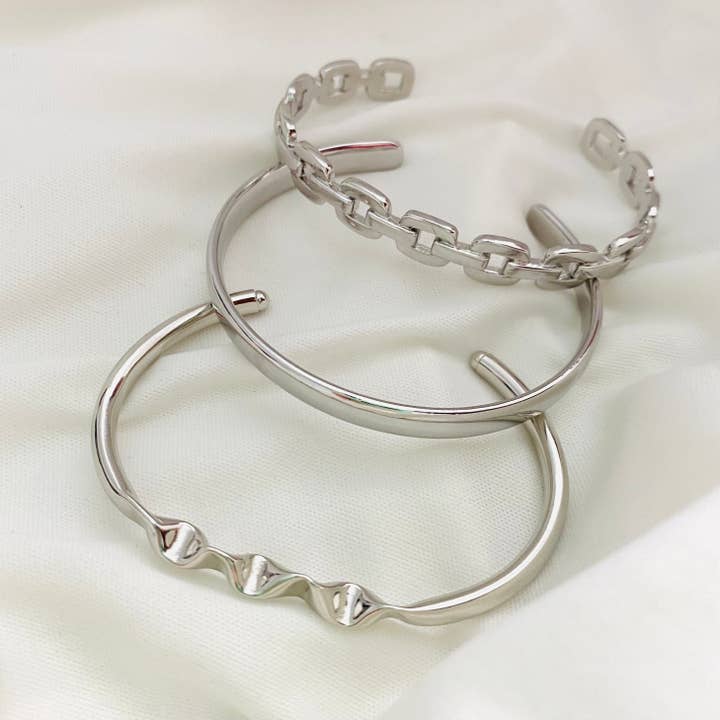 Housegoldjewelry - Venta al por mayor Brazalete - Brazaletes de plata, brazaletes de plata clásicos, brazalete de plata diseñado, brazalete de eslabones cuadrados, brazalete liso, brazalete de uso diario2