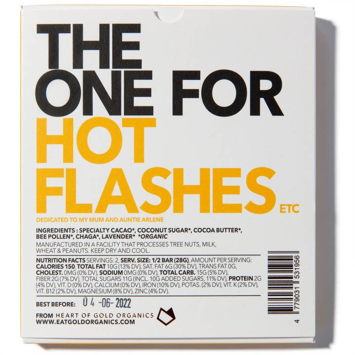 Eat Gold Organics - Vente Barre chocolatée - MENOPAUSAL GODDESS, une barre chocolatée fonctionnelle et délicieuse1