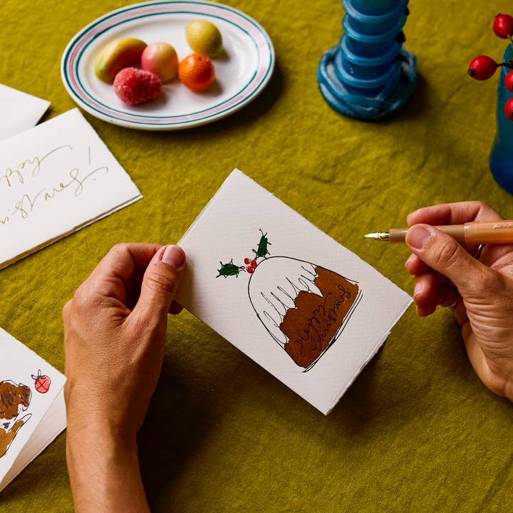 Scribble & Daub - Wholesale Christmas card - Happy Christmas (Pudding) Card2