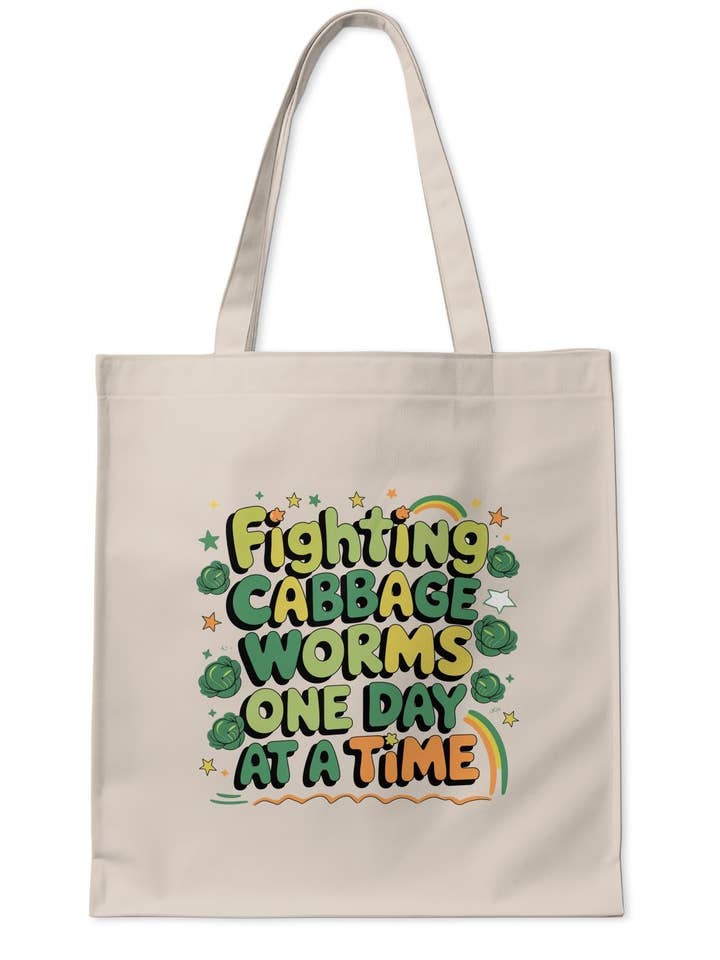 Kampf gegen Kohlwürmer Tag für Tag Tragetaschen für den Großhandel von Soil Comforts