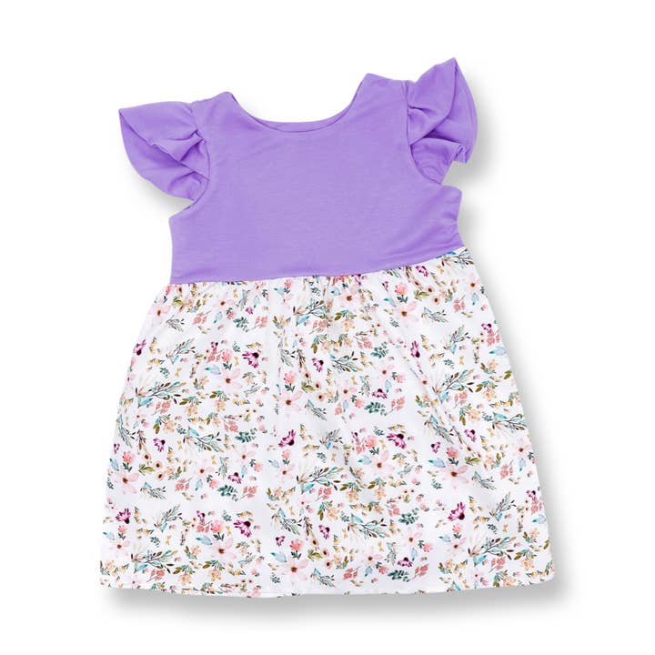 Robe à ailes bio Lyocell Lavande & FLOWERY pour la vente par luftabong