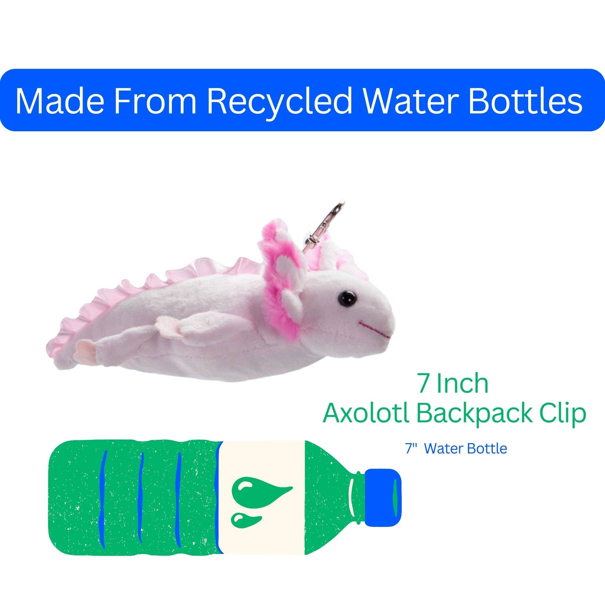 The Petting Zoo - Wholesale Keychain - Kids - Key Chain  Axolotl 7"  Backpack Clips2