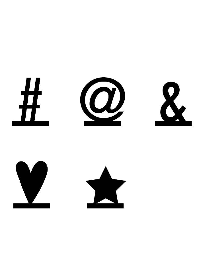 Símbolos de Elementos para venta al por mayor de UITHOUT Gesneden