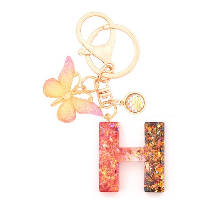 ACCITY - Wholesale Keychain - Women's - Creative Crystal Letter Keychain with Resin Sequins_CWAB50217