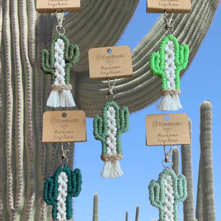 Calypso Chile - Wholesale Keychain - Women's - Llavero de Macramé Saguaro4