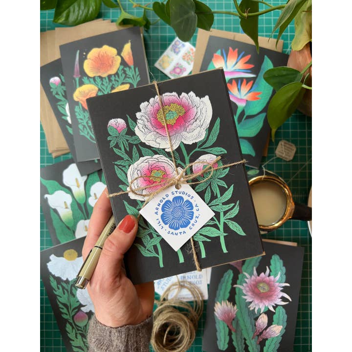 Lili Arnold - Wholesale Stationery/Notecard Set - Set of 6 Botanical Greeting Cards (version 2)