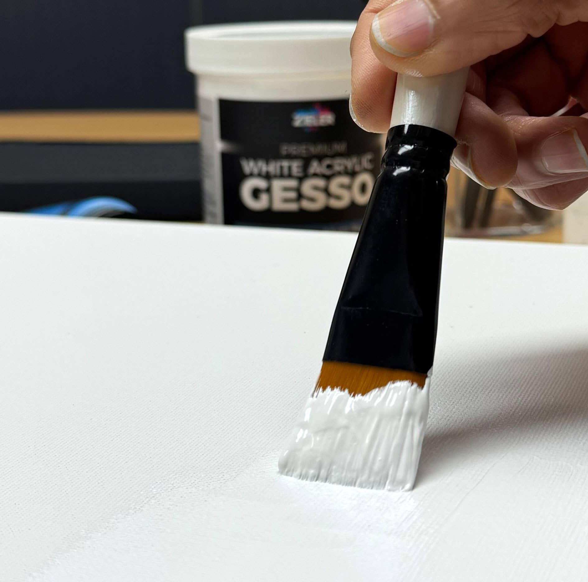 Zieler - Vente Assortiments de peinture - Gesso acrylique blanc premium opaque à finition mate6