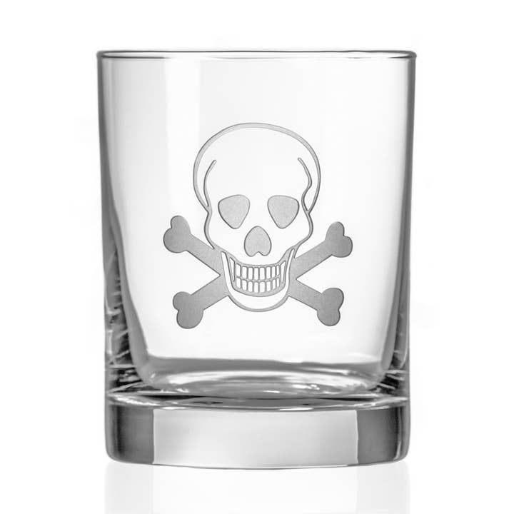 Skull & Crossbones 13oz dubbel ouderwets cocktailglas voor wholesale door Rolf Glass