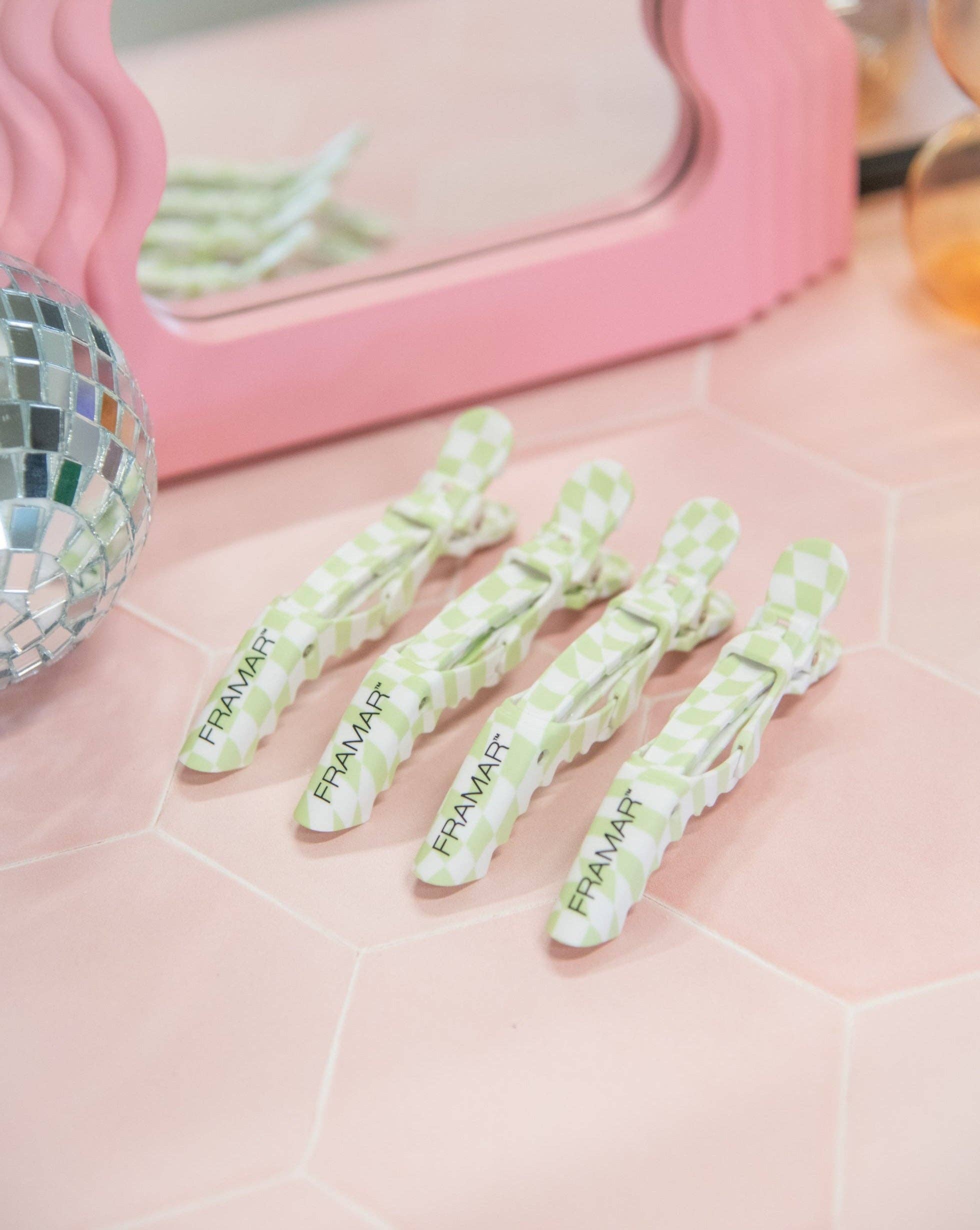 Framar Hair Brushes & Hair Accessories - Wholesale Hair Clip - Women's - FRAMAR Checkered Alligator Hair Clips, Hair Styling Clips4