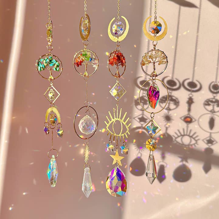 LilAryenne | Jewelry & Suncatchers - Vente Attrape-soleil - Attrape-soleil en cristal Tree of Life | Chakra Stones