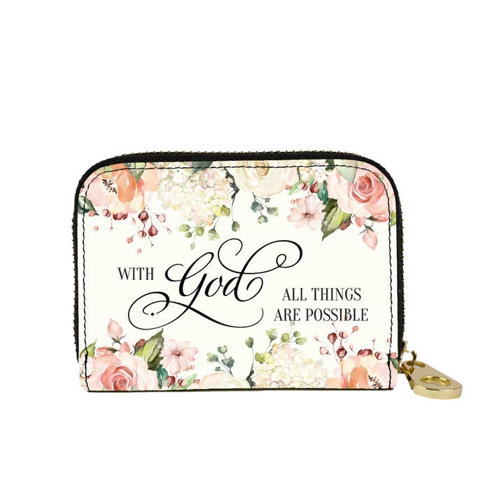 With God All Things are Possible- Zipper Wallet for wholesale by Monarque