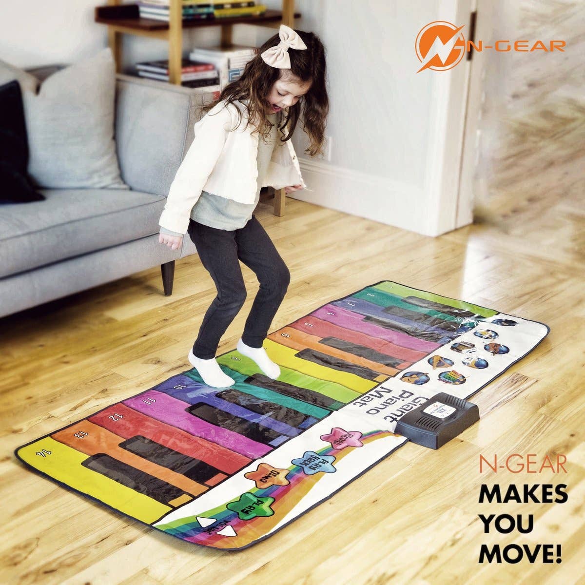 N-GEAR - Vendita all'ingrosso Gioco musicale - Bambini e neonati - N-GEAR Tappeto musicale XXL da 180 cm per bambini - Piano interattivo da ballo3