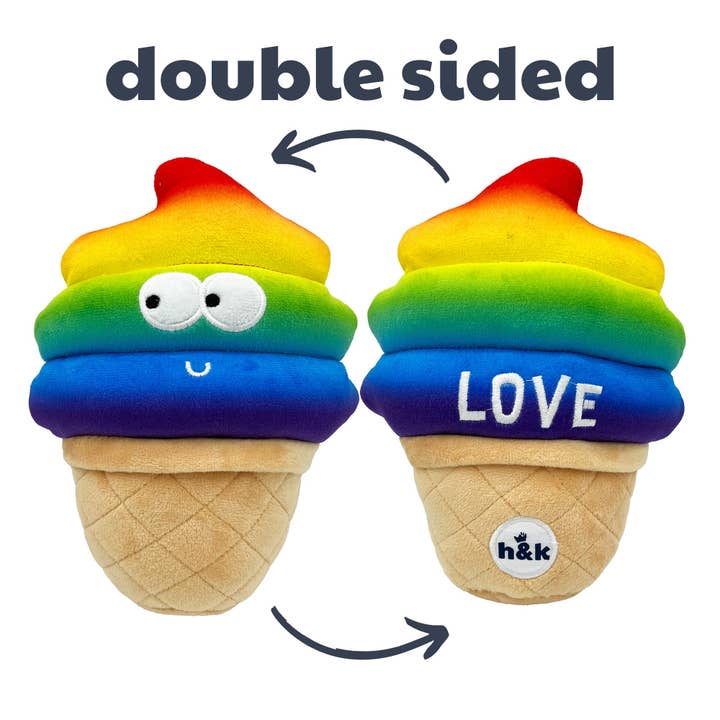 Fro-Yo Regenboog Kegel Hondenspeelgoed (Dubbelzijdig) voor wholesale door Huxley & Kent