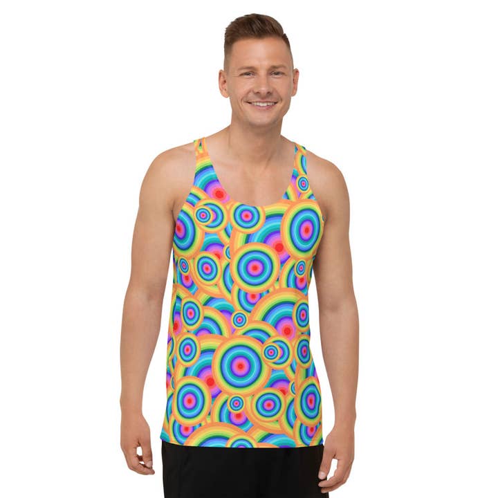 Colete Tank Top Desportivo Estampado para Homem | Multicolor | Psich por atacado de BillingtonPix