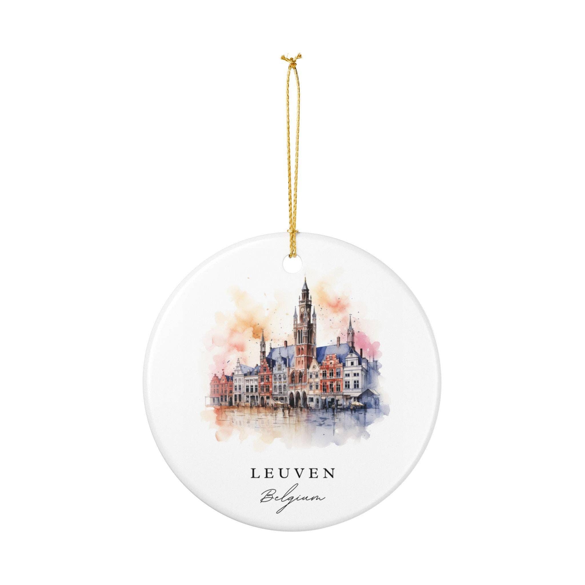 Premium Travel Art - Vendita all'ingrosso Decorazione - Ornamento di Lovanio Belgio: Souvenir Unico di Lovanio, Decorazione Natalizia di Lovanio Belgio e Regalo Autentico del Belgio2