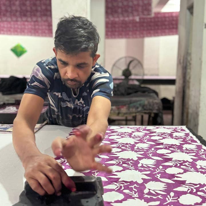 Annahmol - Wholesale Quilt - Kids & Baby - Wood Block Print Reversible Cotton Baby Blanket37