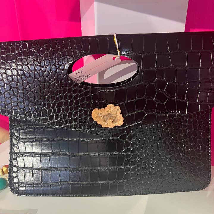 Black Champagne Druzy Purse for wholesale by Tweeds and Beads