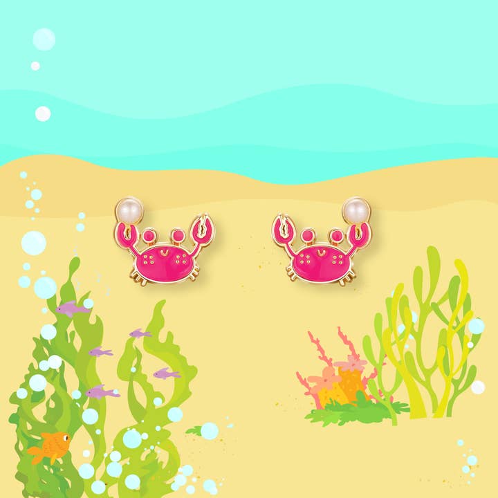 Happy Crab | Cutie Stud Earrings for Children
for wholesale by Girl Nation