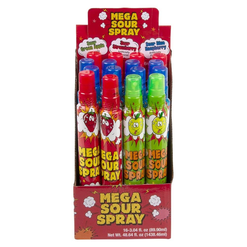 La Luna Bella - Toys - Wholesale Hard Candy - Mega Sour Spray 3oz 16ct- LLB Toys4