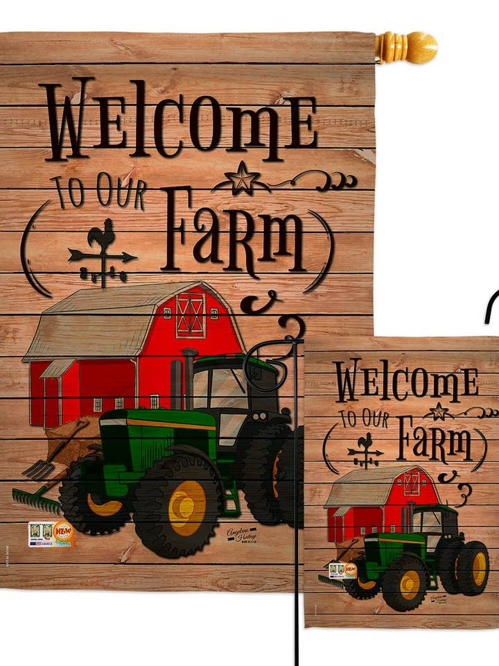 Bienvenue sur notre drapeau de véhicule primitif Farm Country Living pour la vente par Two Group Flag Co