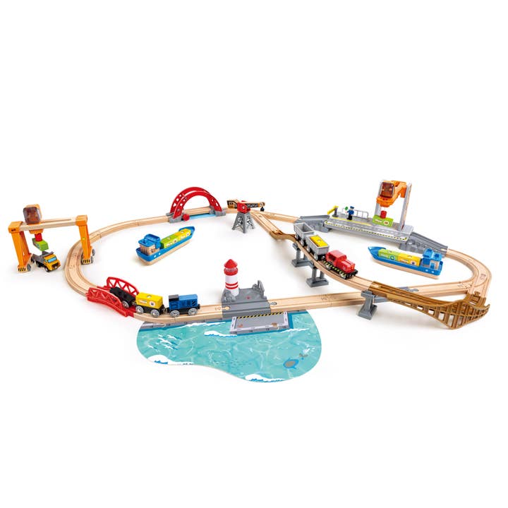 Lift & Load Harbor Set for wholesale by Hape Toys