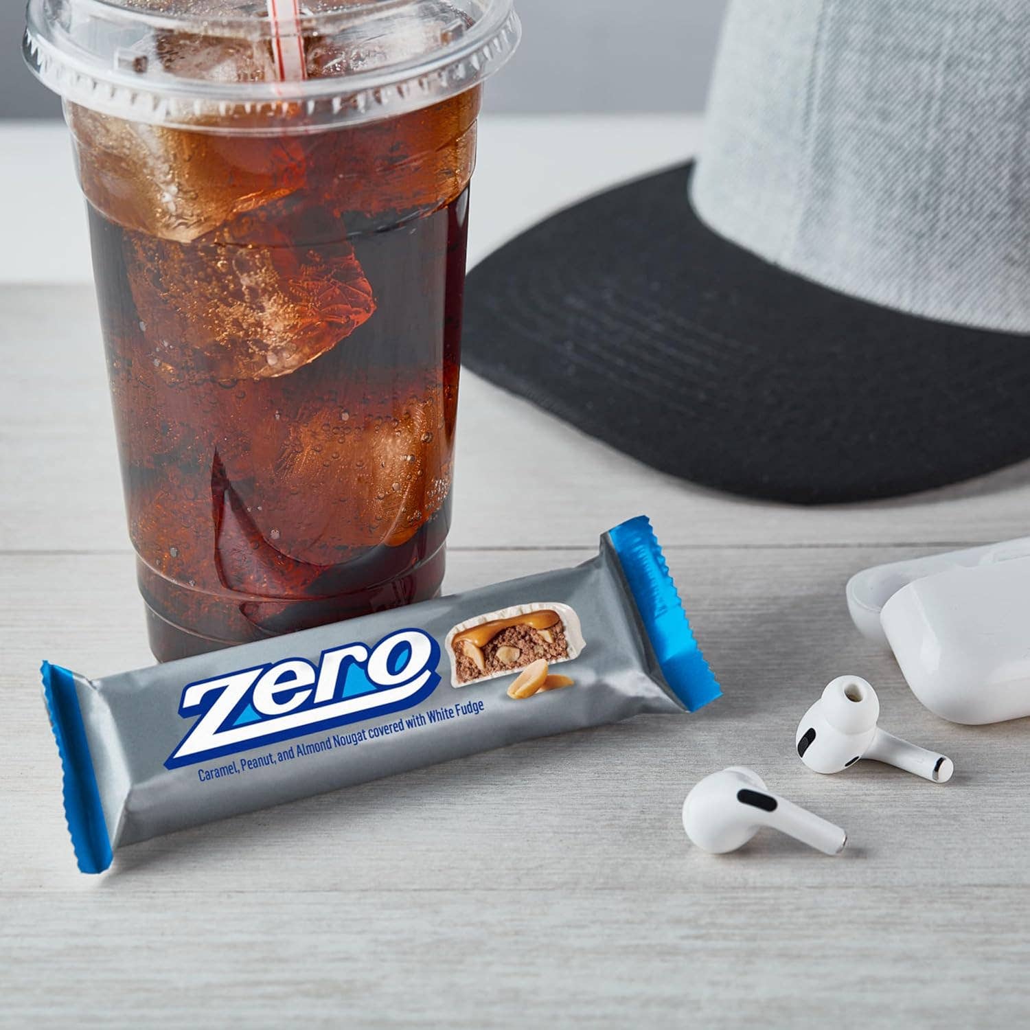 Snacky Candy - Wholesale Chocolate Bar - Zero White Fudge Caramel Peanut Candy Bar 1.8 oz 24 count2