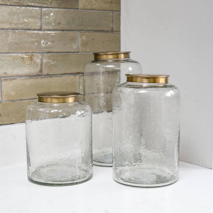 Arthur Cameron – wholesale Food storage container – Newark Hammered Glass Lidded Storage Container3