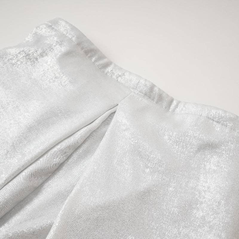 SILVER Casual Wide Leg Strapless Solid Color Tube Jumpsuits for wholesale on Faire13