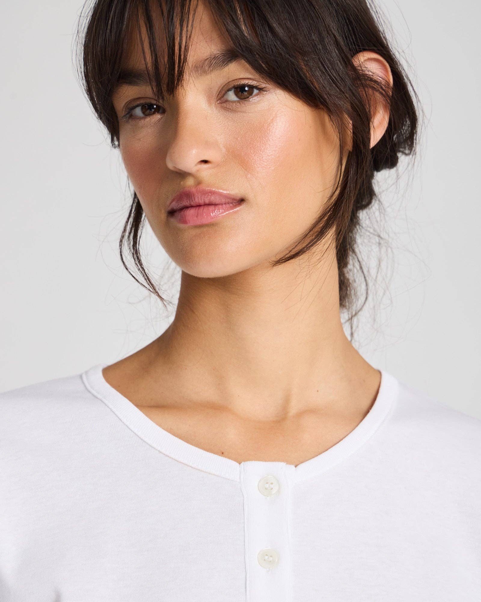 gai-lisva - Wholesale T-Shirt - Women's - Ida Cotton 1x1 RIB Henley Tee GOTS 243975 - White2