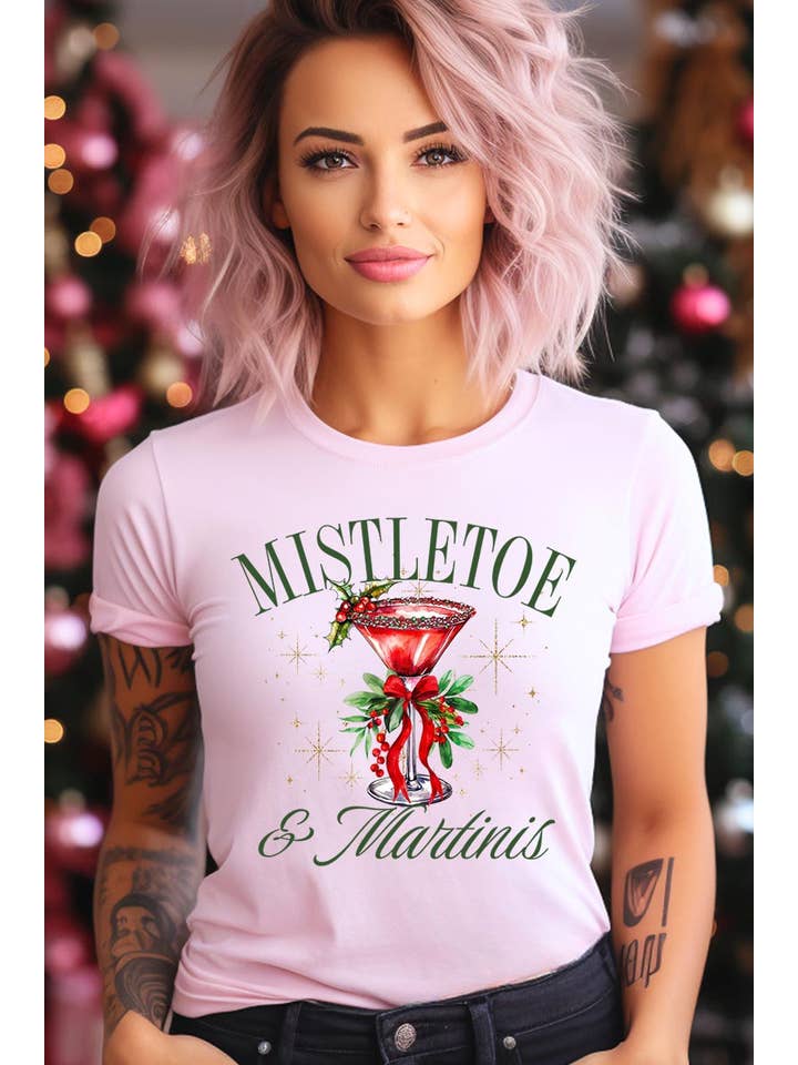 COLORBEAR - Wholesale T-Shirt (Graphic) - Women's - Mistletoe & Martinis Graphic Tee11