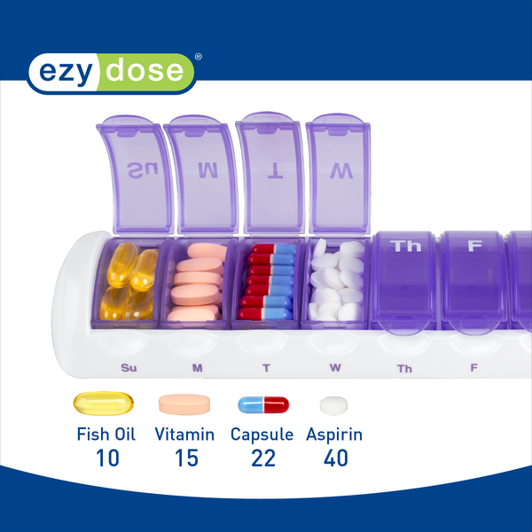 Apothecary Products LLC - Vente Pilulier - Pilules de voyage hebdomadaires Ezy Dose®1