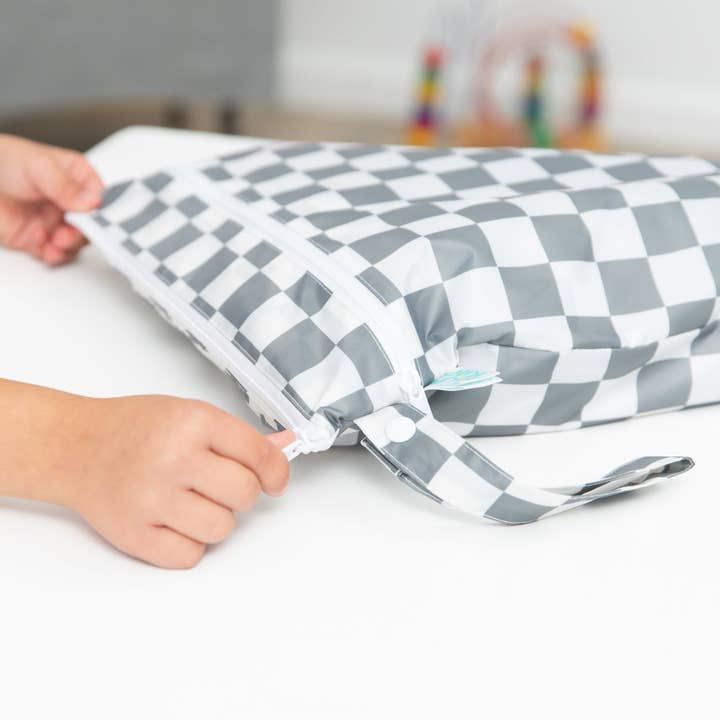 Bumkins - Wholesale Wet Bag - Kids & Baby - Wet/Dry Bag: Charcoal Check12