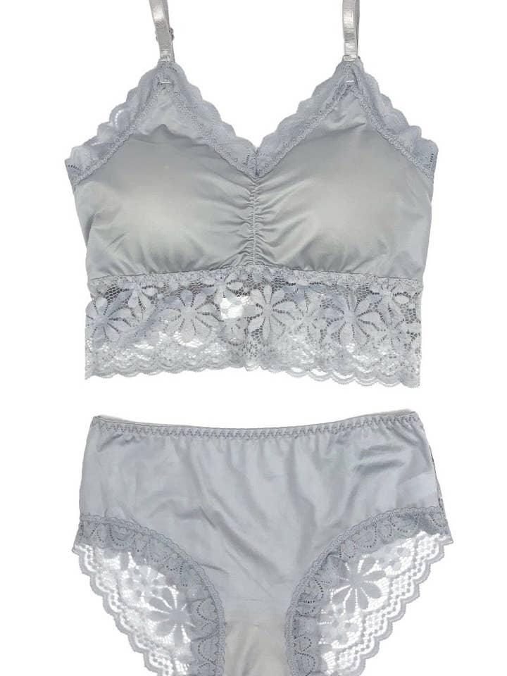 Assorted Bralette & Satin Lace & Panty Set/T23005 for wholesale on Faire14