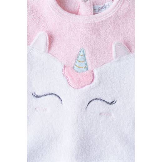 Girl's Velvet Pajamas Set with Pink Unicorn for wholesale on Faire4