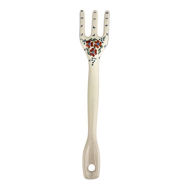 Polish Pottery Outlet - Wholesale Serving Utensil - Fork, Serving Fork, 12" in "Autumn Harvest" by Manufaktura | W011S-LB1