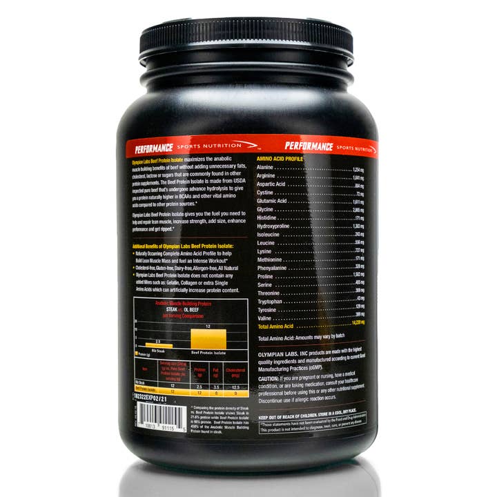 OLYMPIAN LABS, INC. – Engroshandel Protein-/superfoodpulver – Oksekød Protein Isolat - 2 LB