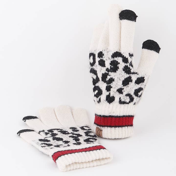 3AM BY H&D ACCESSORIES - Wholesale Gloves - Women's - Leopard Print Gloves