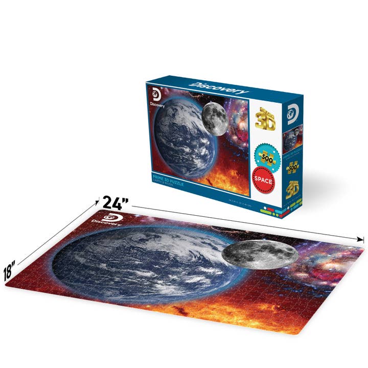 Primemotion, Inc - Wholesale Puzzle - Adult - Discovery Earth & Moon 500pc 24x18"2