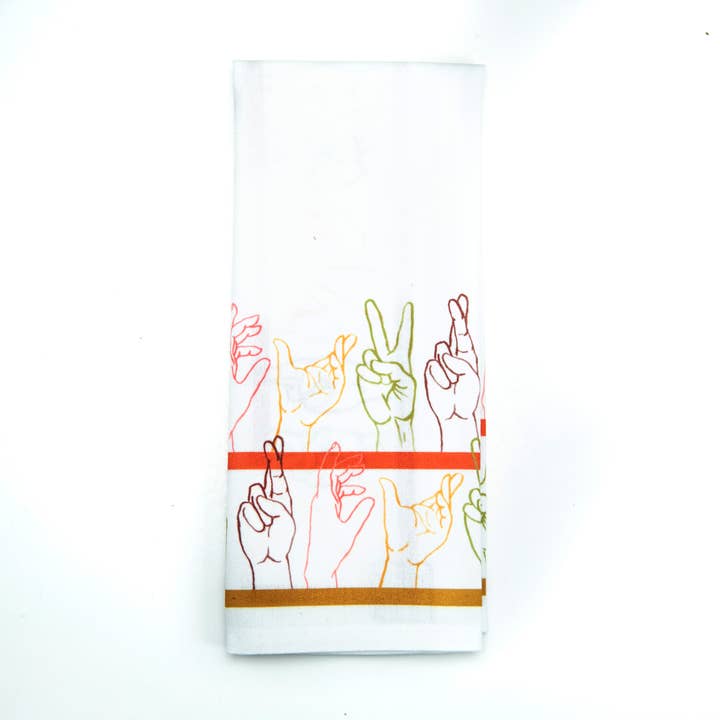 Universal Language Lot de 4 serviettes de table pour la vente par Concept Fourteen