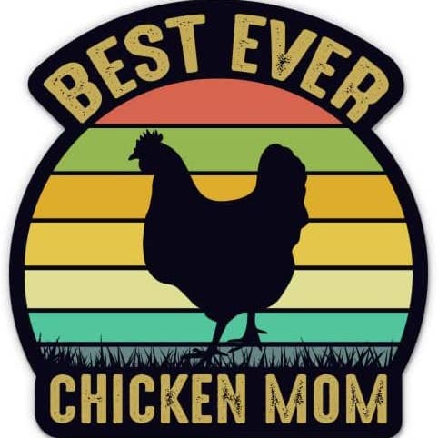 Autocollant Best Ever Chicken Mom pour la vente par Lyrical River Designs