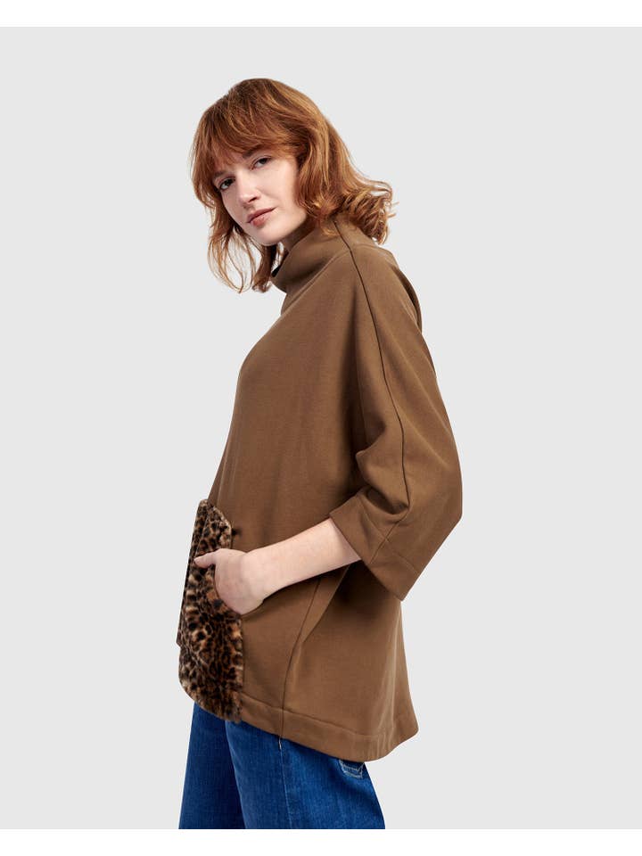 Urban Muff Pullover Top, Camel for wholesale on Faire3