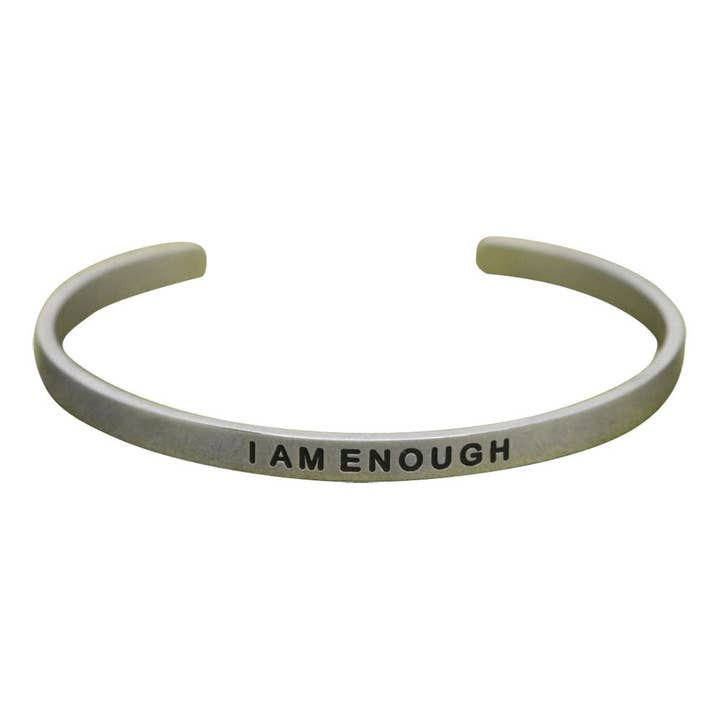 Stainless Steel Mantra Bracelet, I Am Enough Stainless Steel Mantra Bracelet, I Am Enough