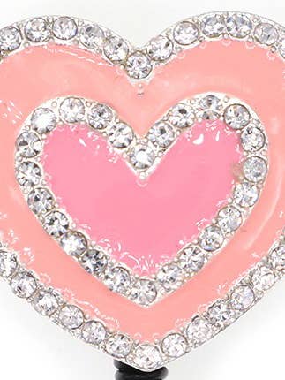 Heart - Dazzle Badge Reel for wholesale by Cutieful